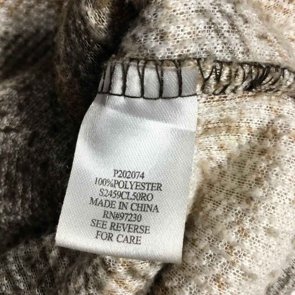 Almost Famous Womens Plaid Sherpa Shacket Button-Up Jacket in Brown & Cream Sz M - Picture 10 of 11